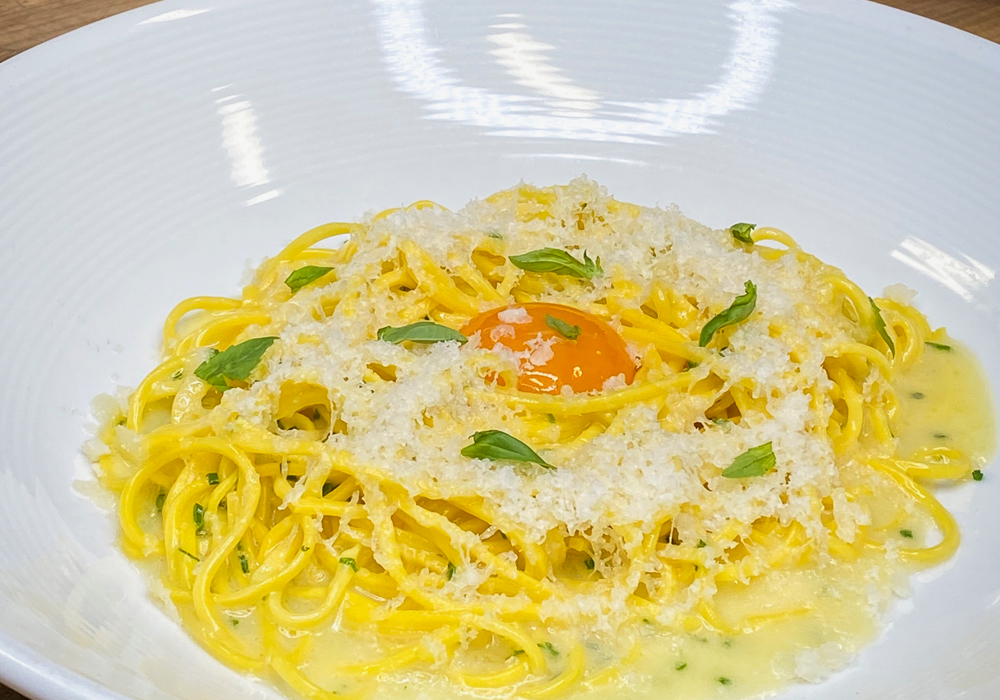 Spaghetti Pecorino, Sicilian oregano, soft egg