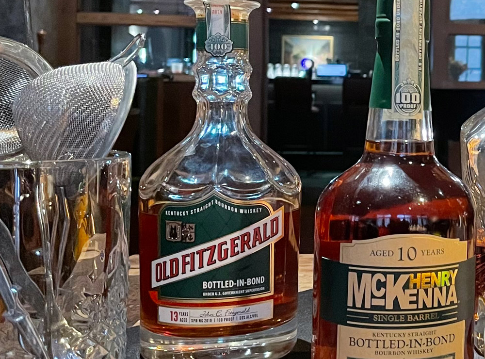 Some of The Establishment's Bottled in Bond whiskeys.