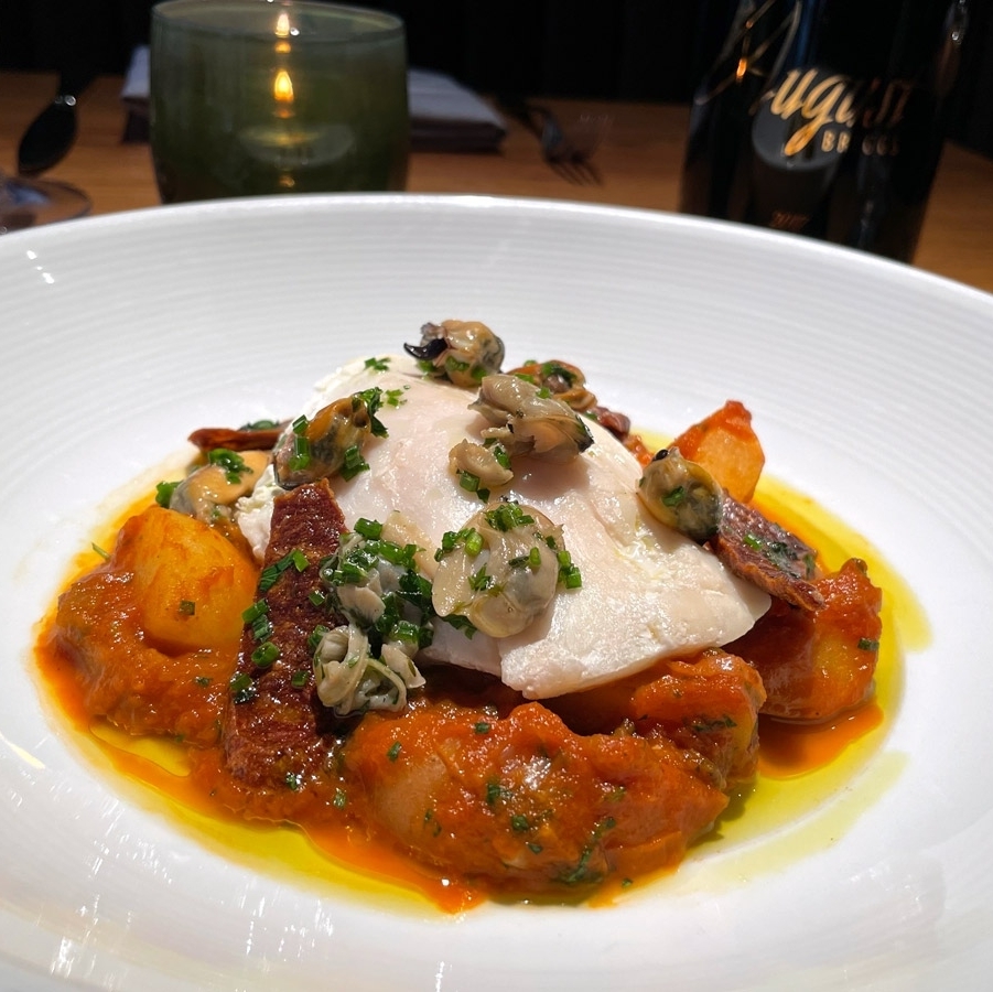 Come in tonight and try something local. We have a grouper tonight with a tomato saﬀron broth, potatoes, chorizo, clam and a mussel conserva. Full menu at EstablishmentCHS.com/menu<br/>
<br/>
<br/>
<br/>
#eatlocal #localfish #chseats #explorecharleston #chsdrinks #grouper